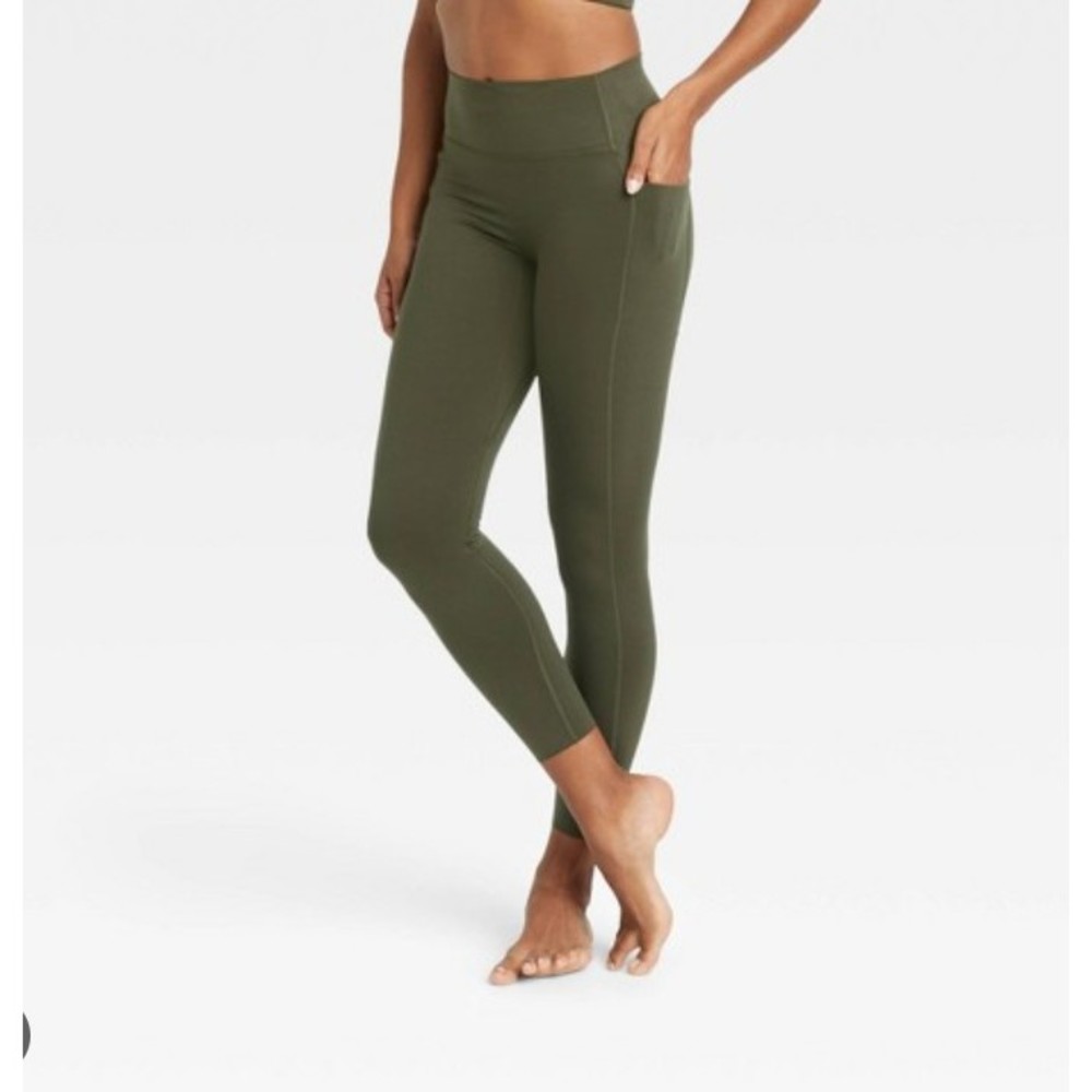 NWT, Size M, Women's Flex High-rise 7/8 Leggings- All In Motion Olive Green(G14)